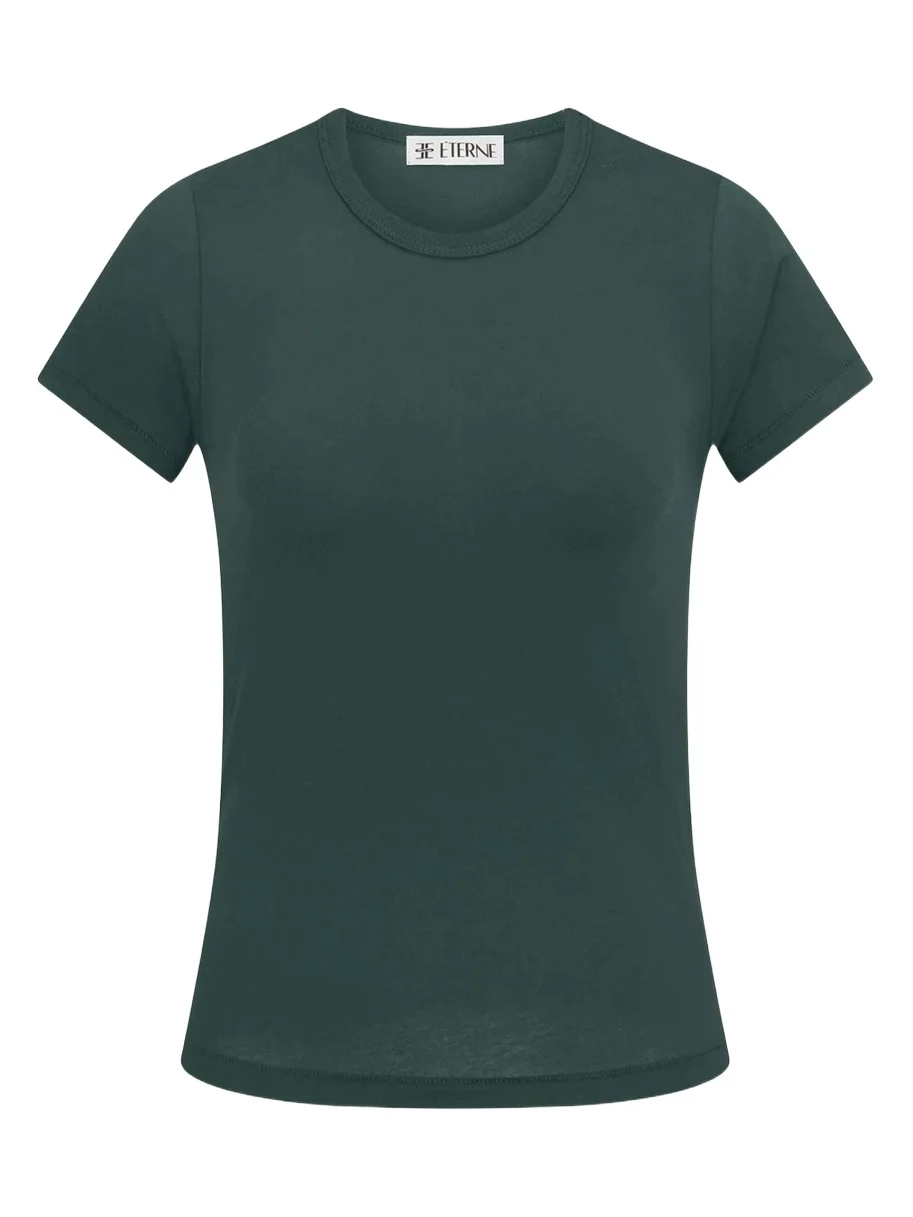 ÉTERNE Fitted Crewneck Short-Sleeve T-Shirt
