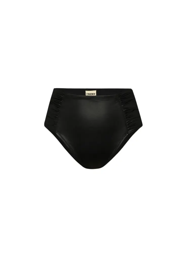 Luxe Leather Vanessa High-Waist Bikini Bottoms Luxe Leather Vanessa High-Waist Bikini Bottoms