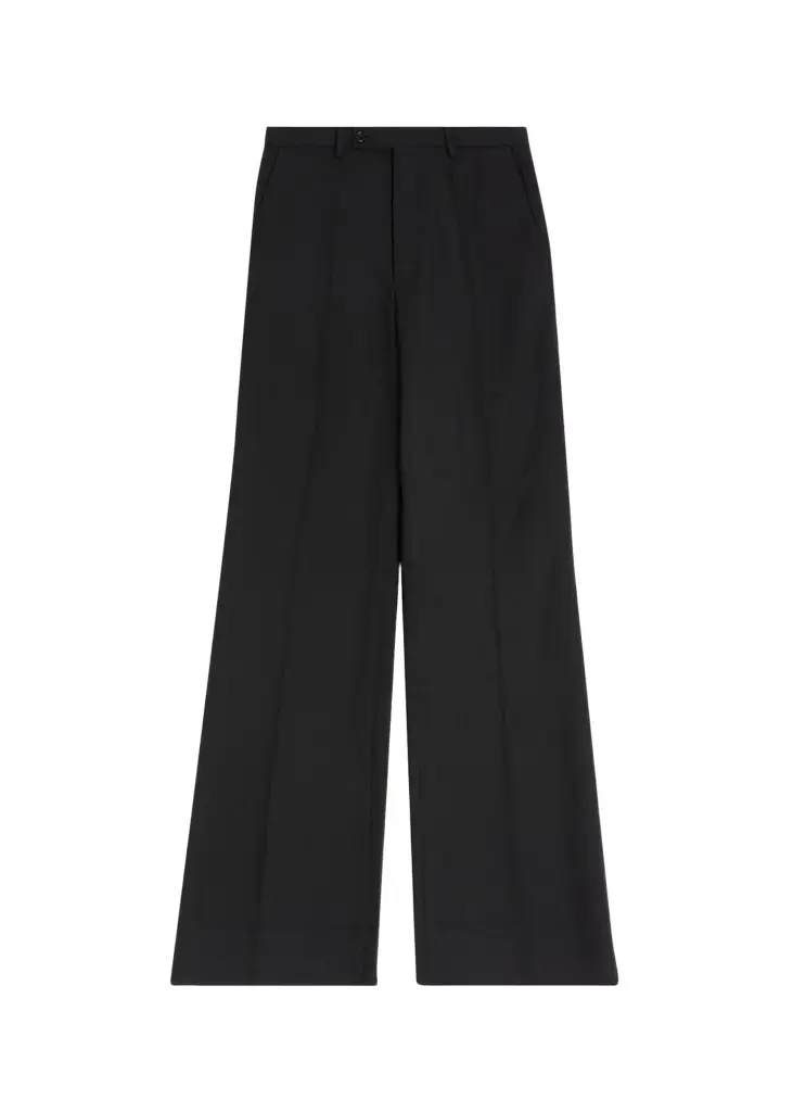 Valentino Garavani Men's Wide Leg Flared Flat-Front Pants