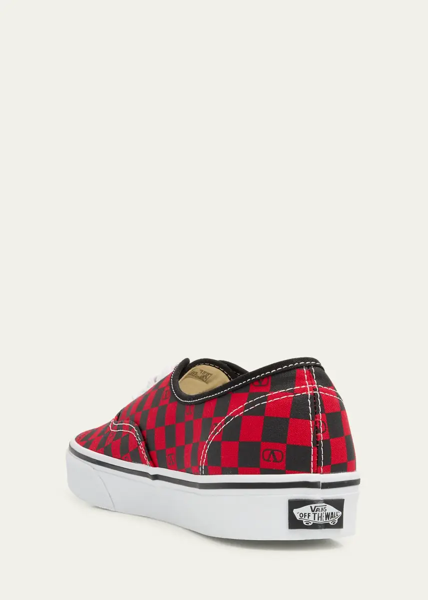Valentino Garavani x Vans Men's Tess St VLogo Check Canvas Low-Top Sneakers | Thumbnail 6 Valentino Garavani x Vans Men's Tess St VLogo Check Canvas Low-Top Sneakers | Thumbnail 6