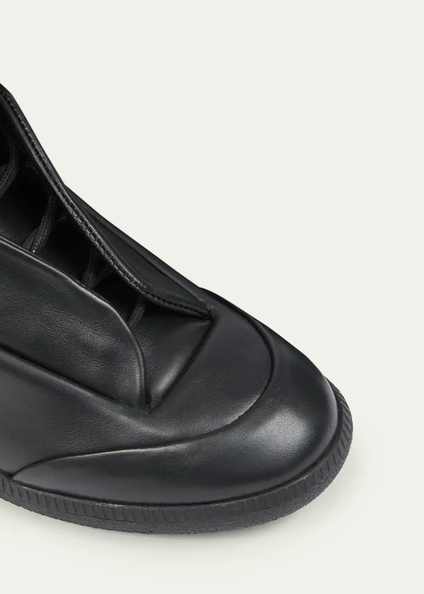 Maison Margiela Men's Future Leather High-Top Sneakers | Thumbnail 4 Maison Margiela Men's Future Leather High-Top Sneakers | Thumbnail 4