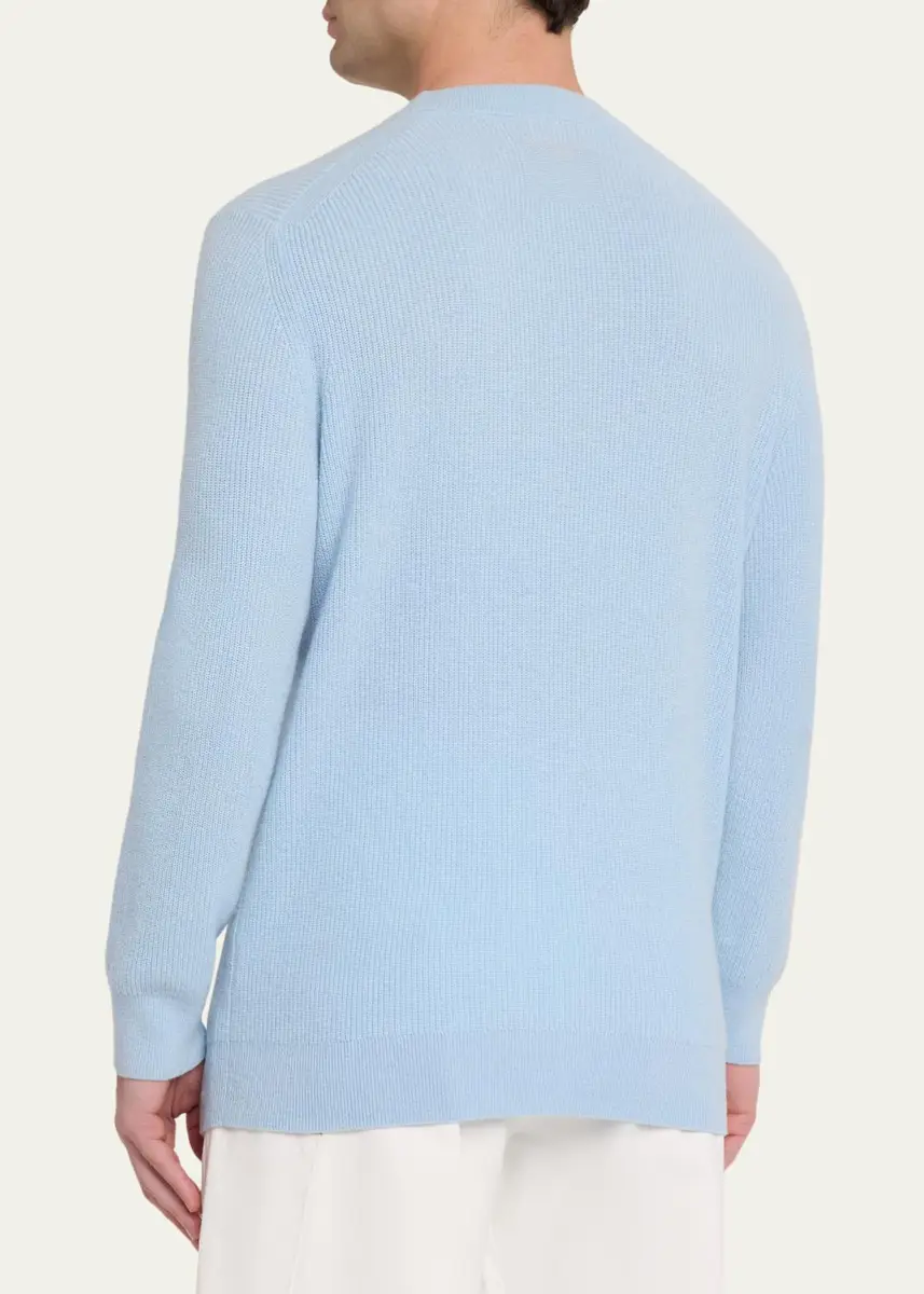 Guest In Residence Men's Cashmerer Rib Allday Crew-Neck Shirt | Thumbnail 3