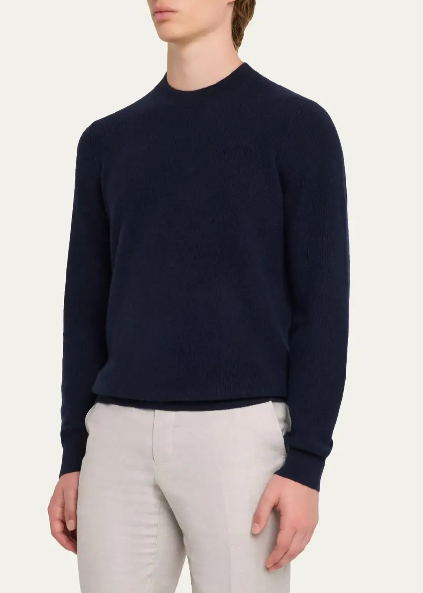 Guest In Residence Men's Cashmerer Rib Allday Crew-Neck Shirt | Thumbnail 8
