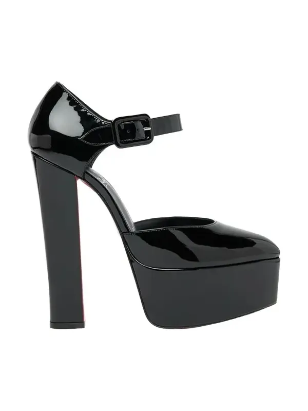 150mm Jenna Patent Leather Platform Pumps