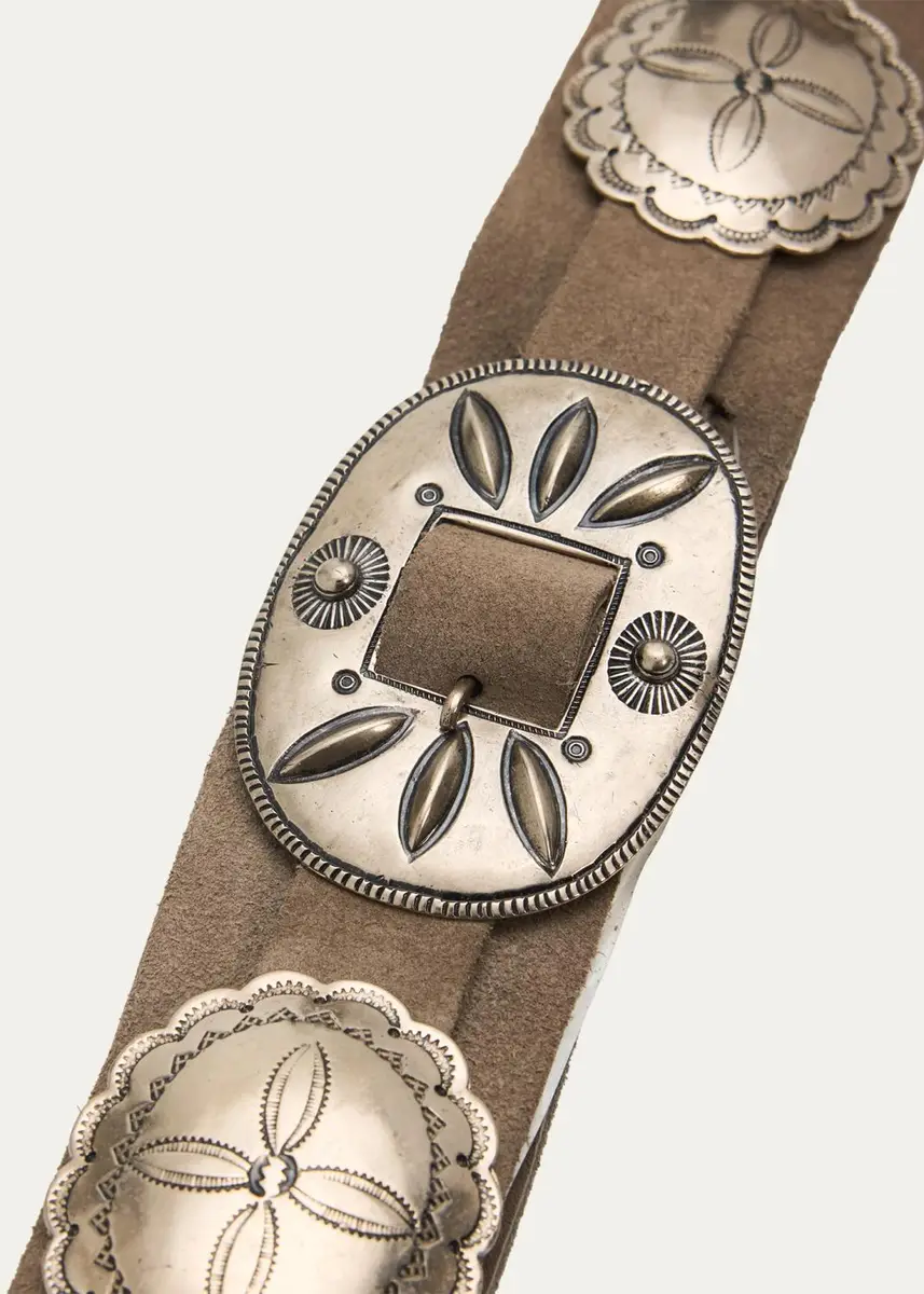 Ralph Lauren Collection Suede Cast Concho Belt | Thumbnail 3 Ralph Lauren Collection Suede Cast Concho Belt | Thumbnail 3
