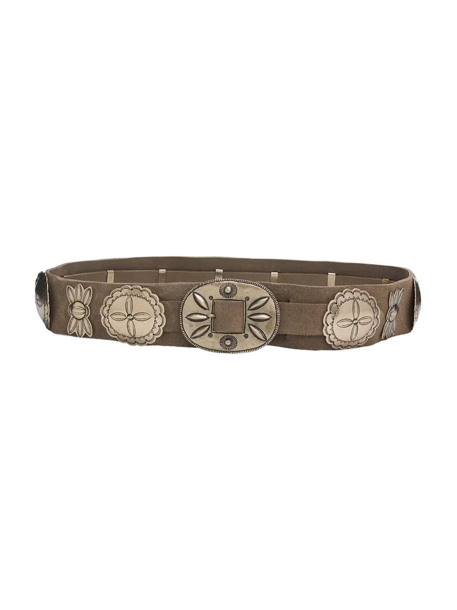 Suede Cast Concho Belt