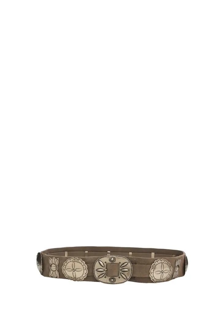 Suede Cast Concho Belt Suede Cast Concho Belt