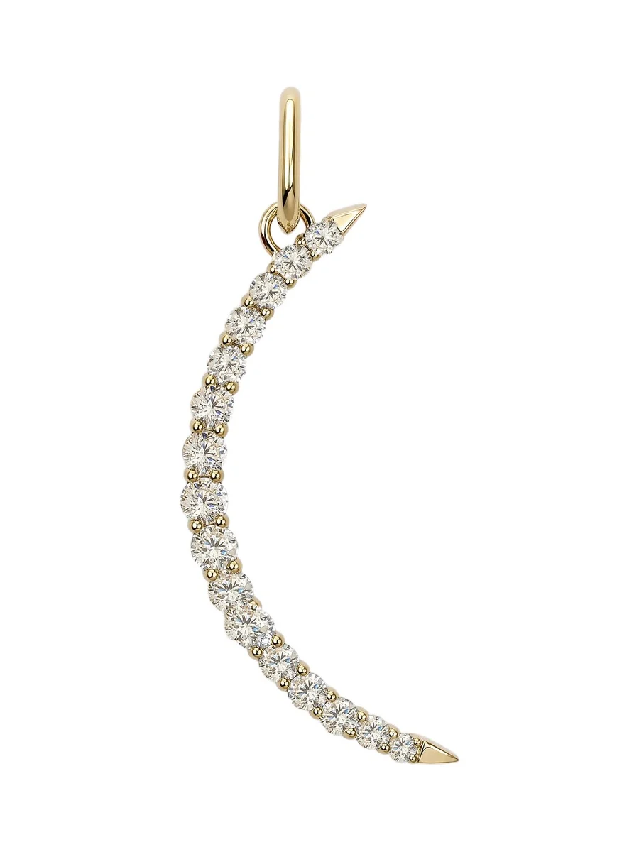 Jennifer Fisher Jennifer Fisher Floating Diamond Crescent Moon Charm