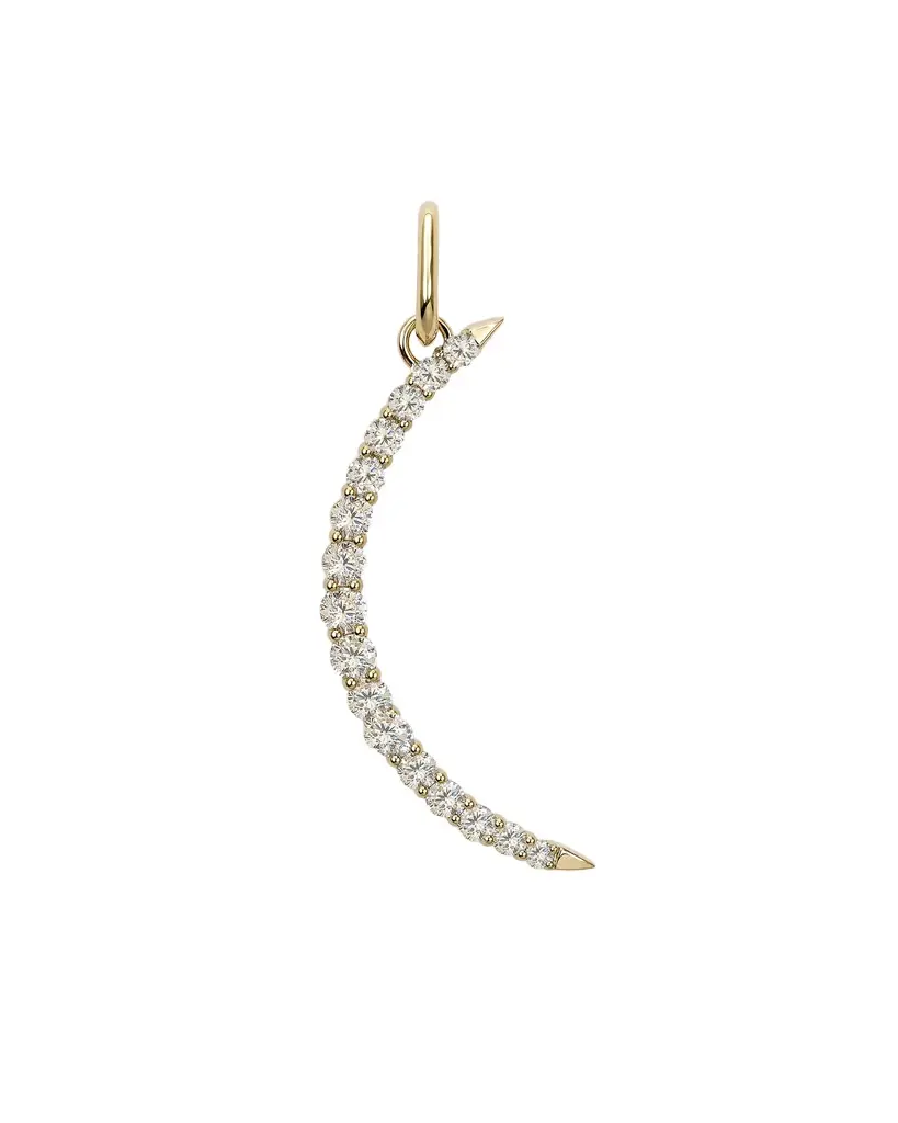 Jennifer Fisher Floating Diamond Crescent Moon Charm