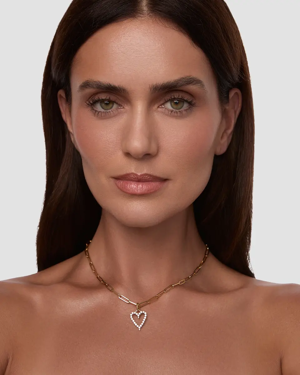 Jennifer Fisher Jennifer Fisher Floating Diamond Heart Charm | Thumbnail 2 Jennifer Fisher Jennifer Fisher Floating Diamond Heart Charm | Thumbnail 2