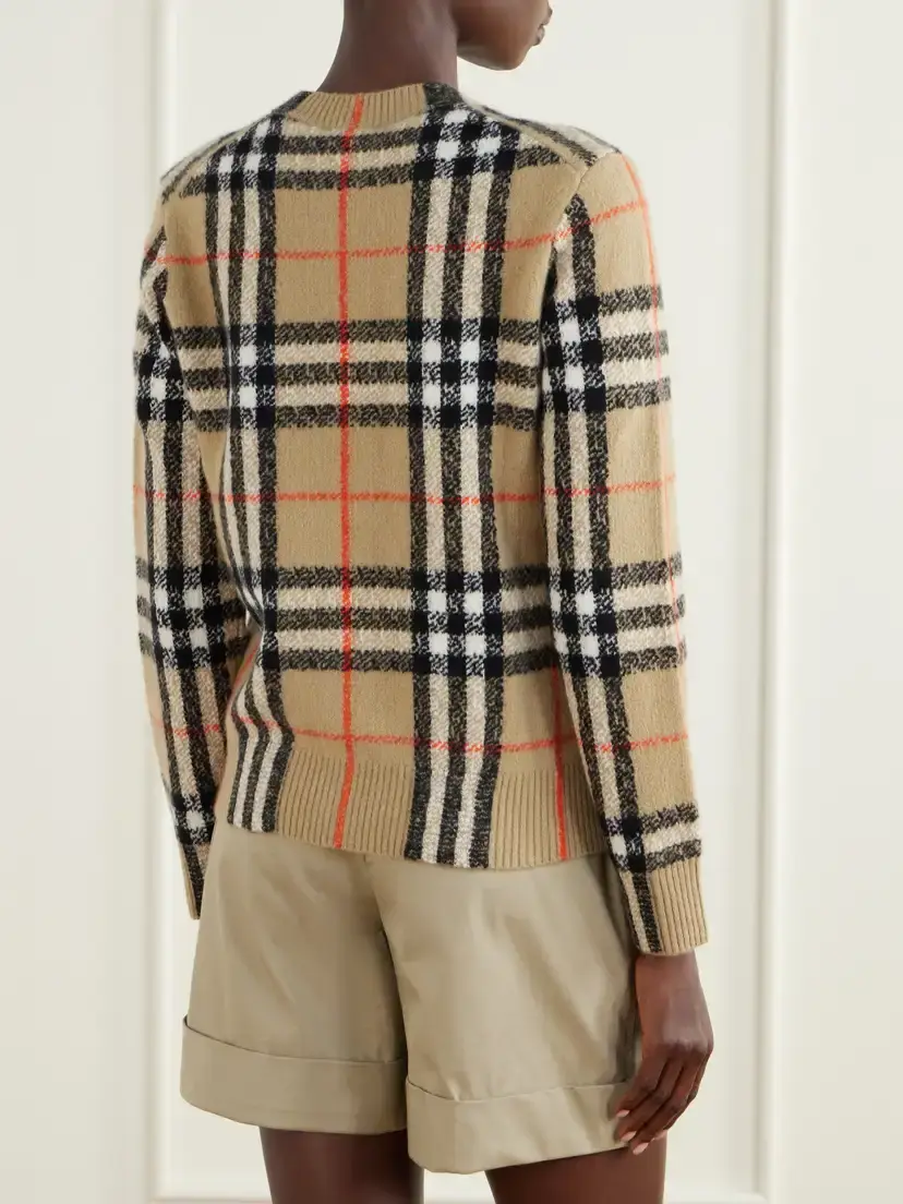 Burberry Checked Cashmere Cardigan | Thumbnail 4 Burberry Checked Cashmere Cardigan | Thumbnail 4