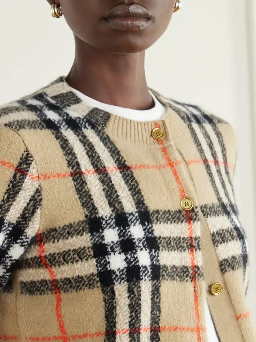 Burberry Checked Cashmere Cardigan | Thumbnail 5 Burberry Checked Cashmere Cardigan | Thumbnail 5