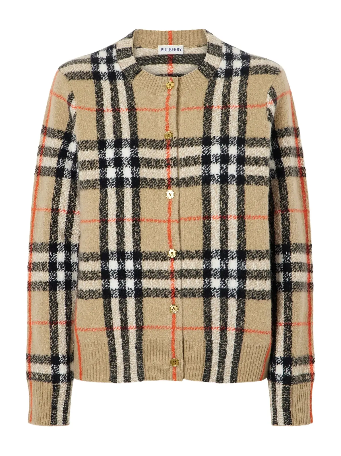 Checked Cashmere Cardigan Checked Cashmere Cardigan