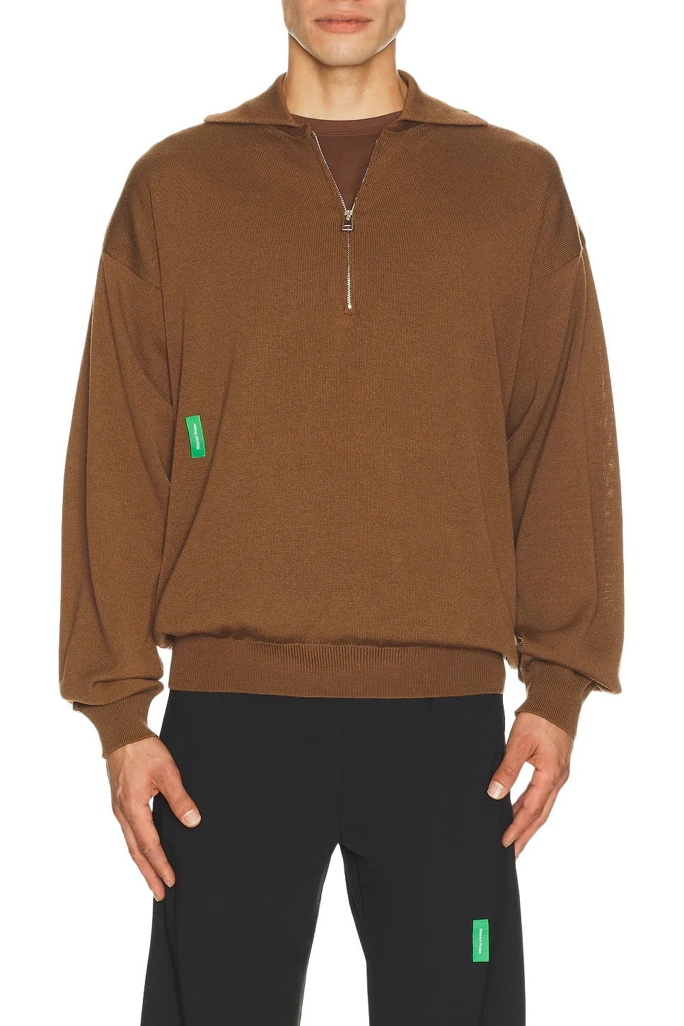 District Vision Merino Wool Quarter Zip Sweater