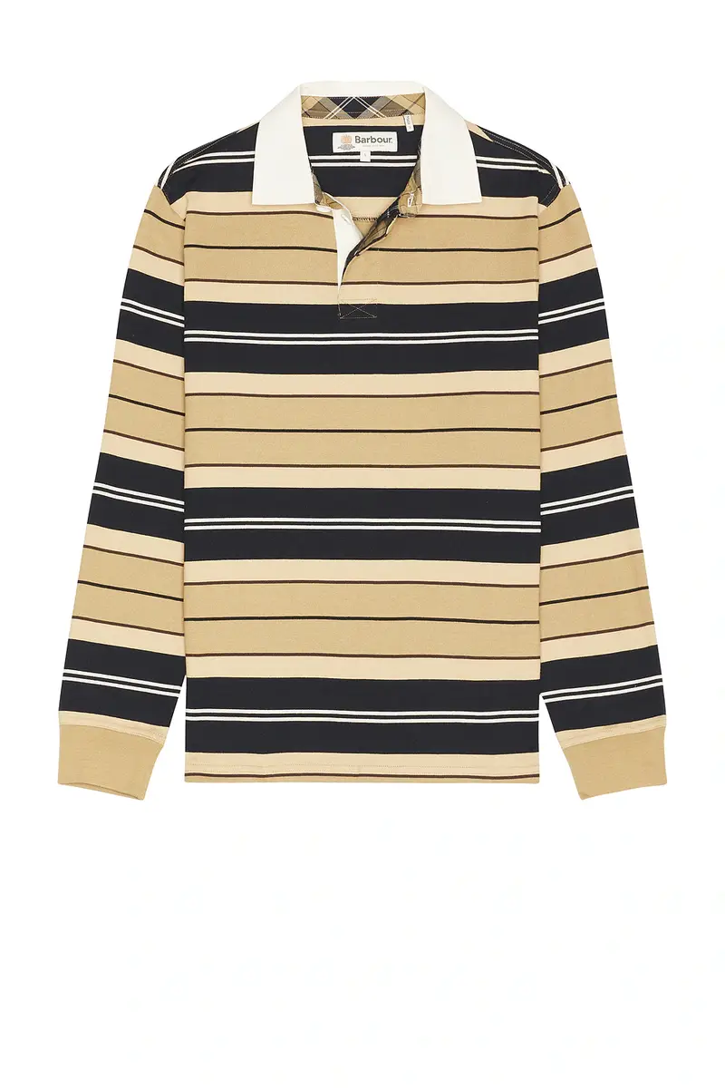 Barbour Frith Tartan Stripe Rugby Polo Shirt | Thumbnail 4 Barbour Frith Tartan Stripe Rugby Polo Shirt | Thumbnail 4