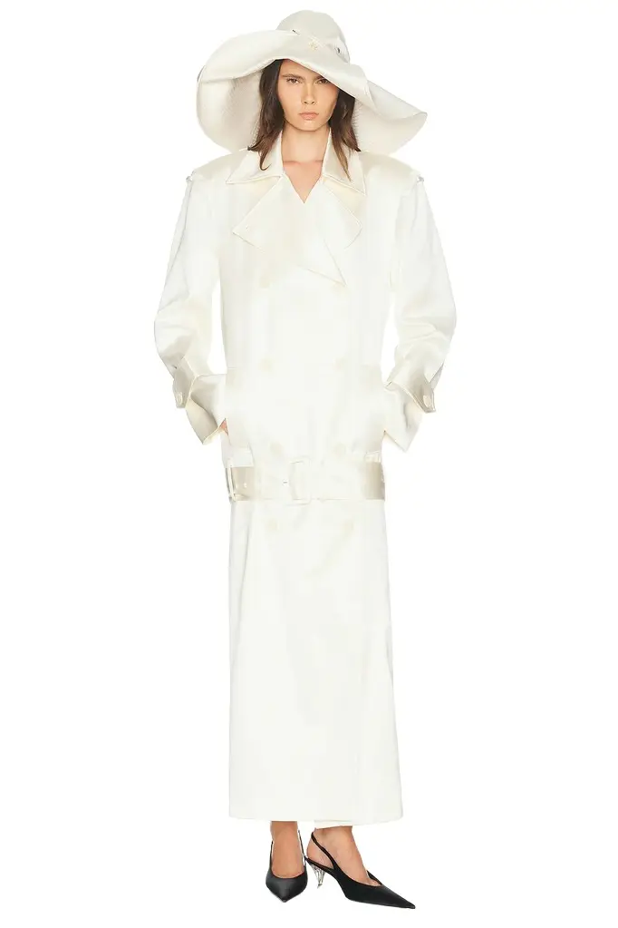 Trench Coat With Low Belt Trench Coat With Low Belt