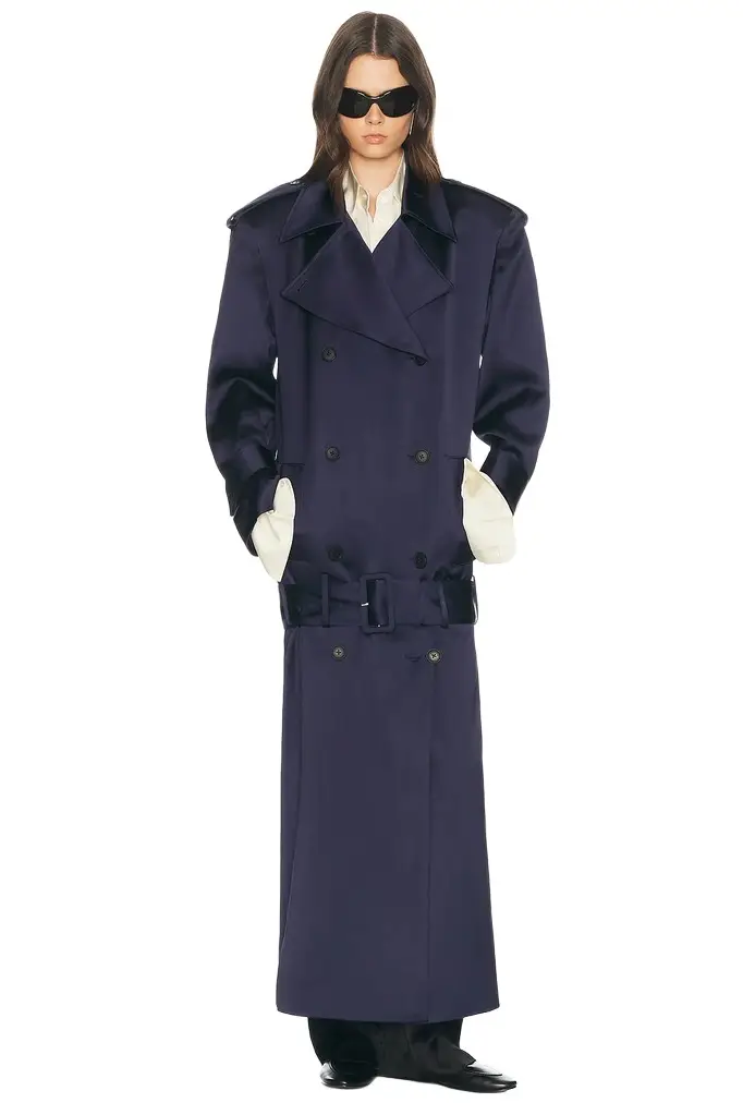 Trench Coat With Low Belt Trench Coat With Low Belt