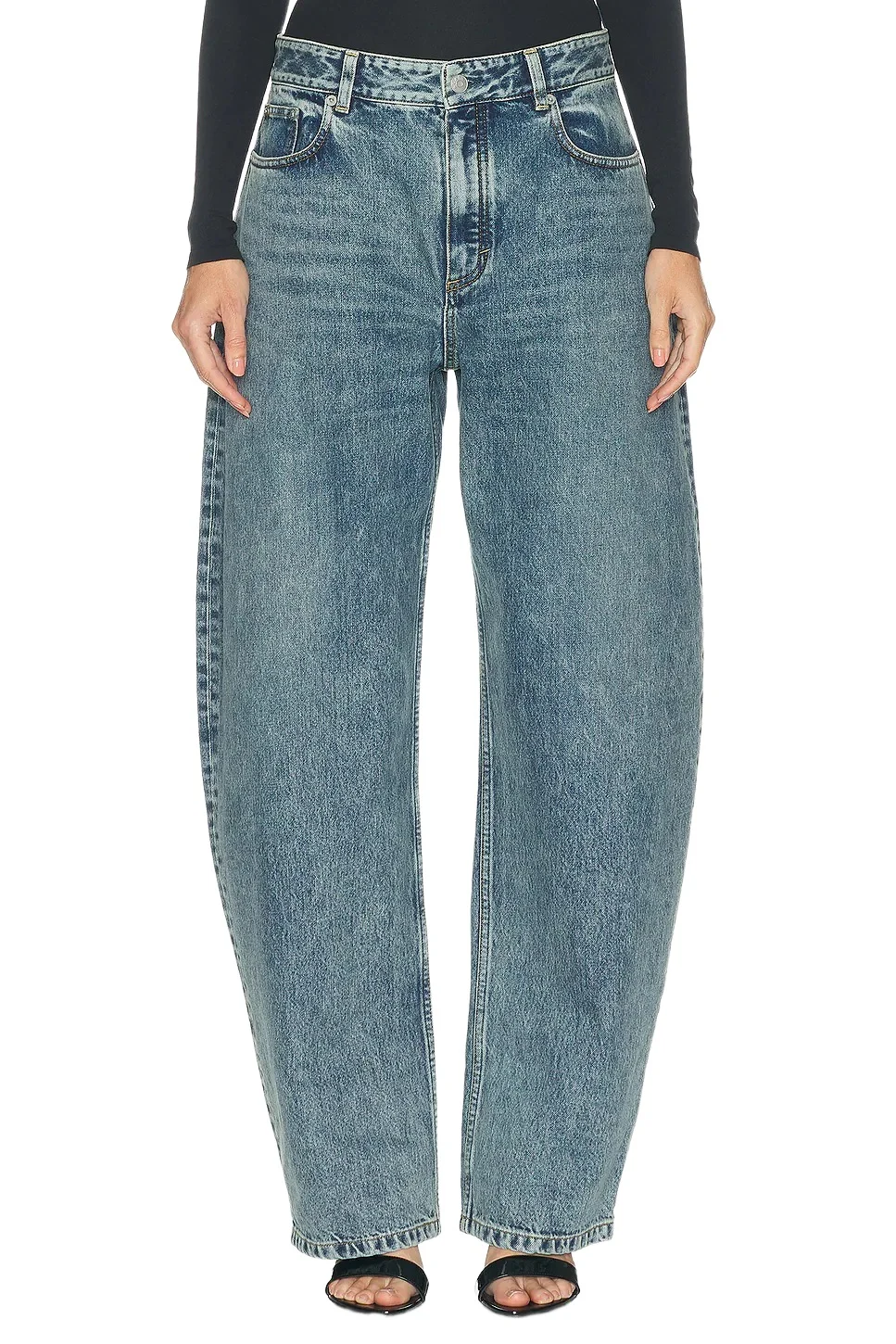 ALAÏA Round High Waisted Wide Leg