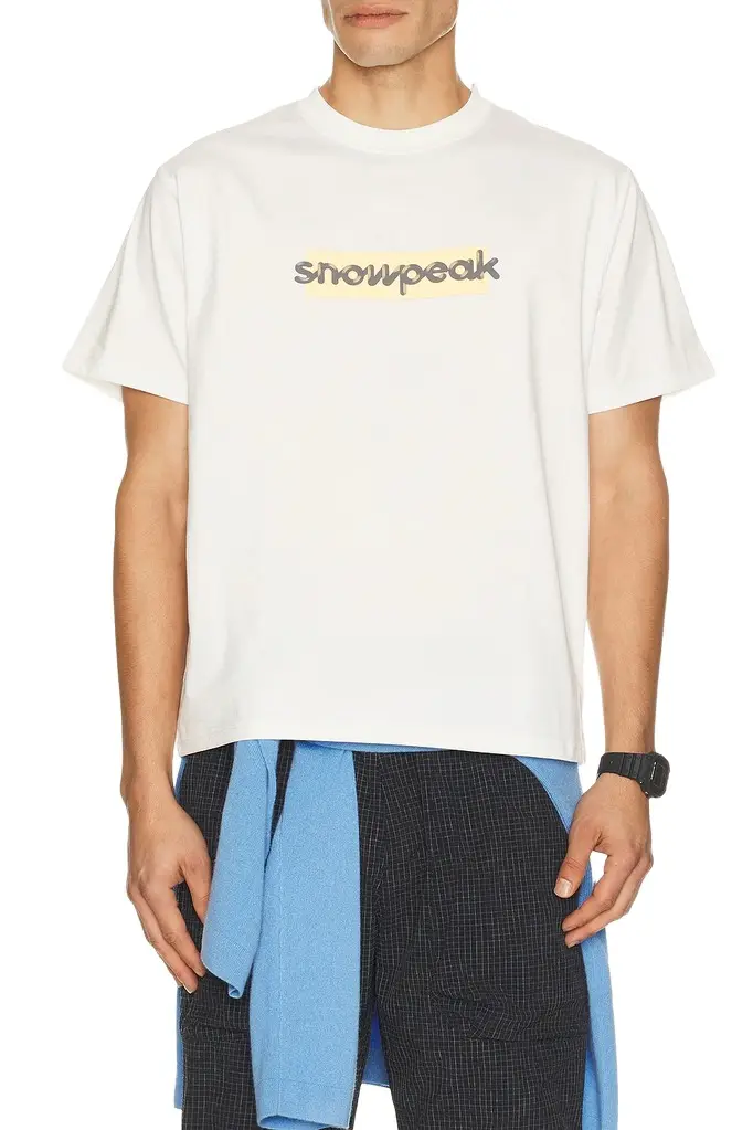 Snow Peak Sp Reflective Typography T-Shirt