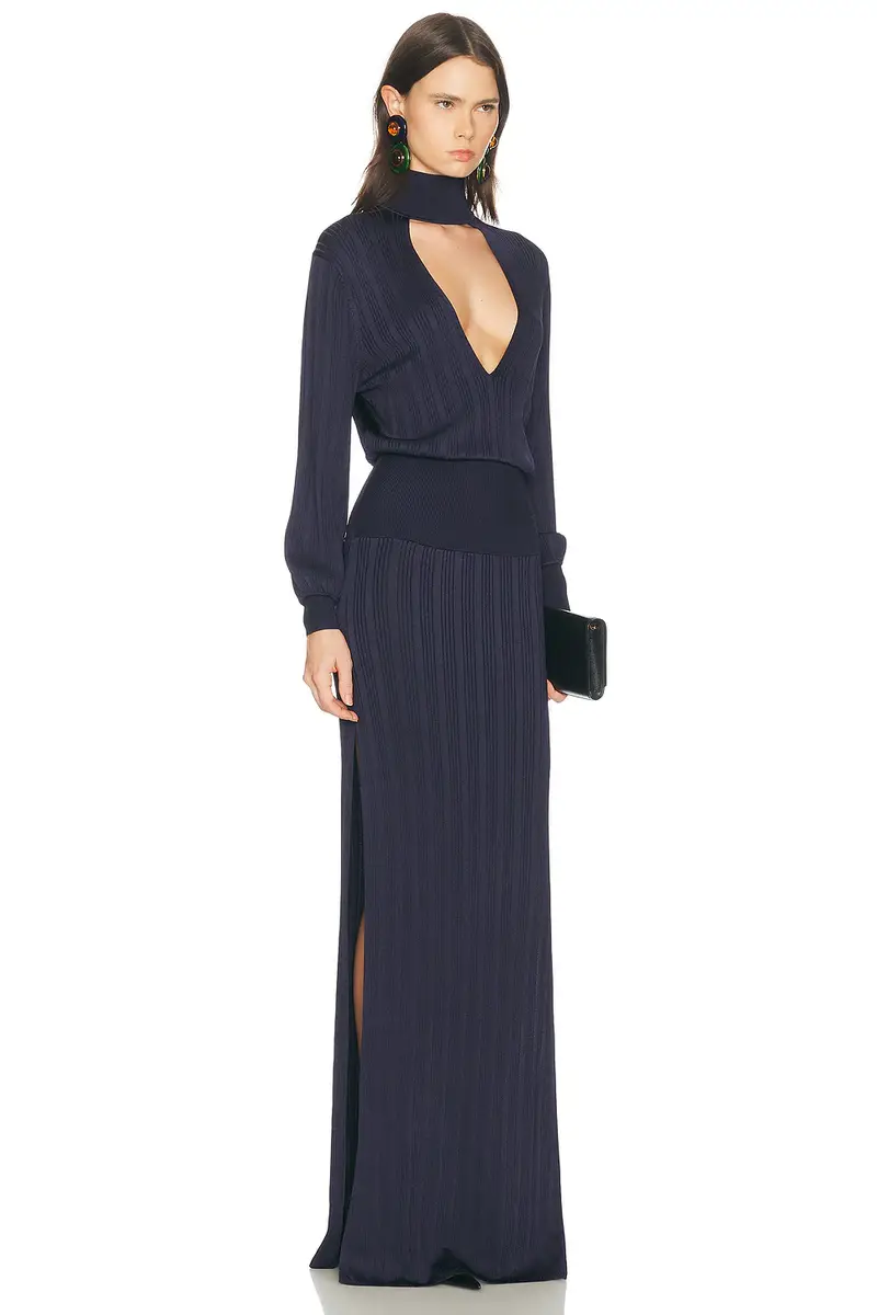 Helsa Justyine Mock Neck Knit Gown | Thumbnail 2 Helsa Justyine Mock Neck Knit Gown | Thumbnail 2