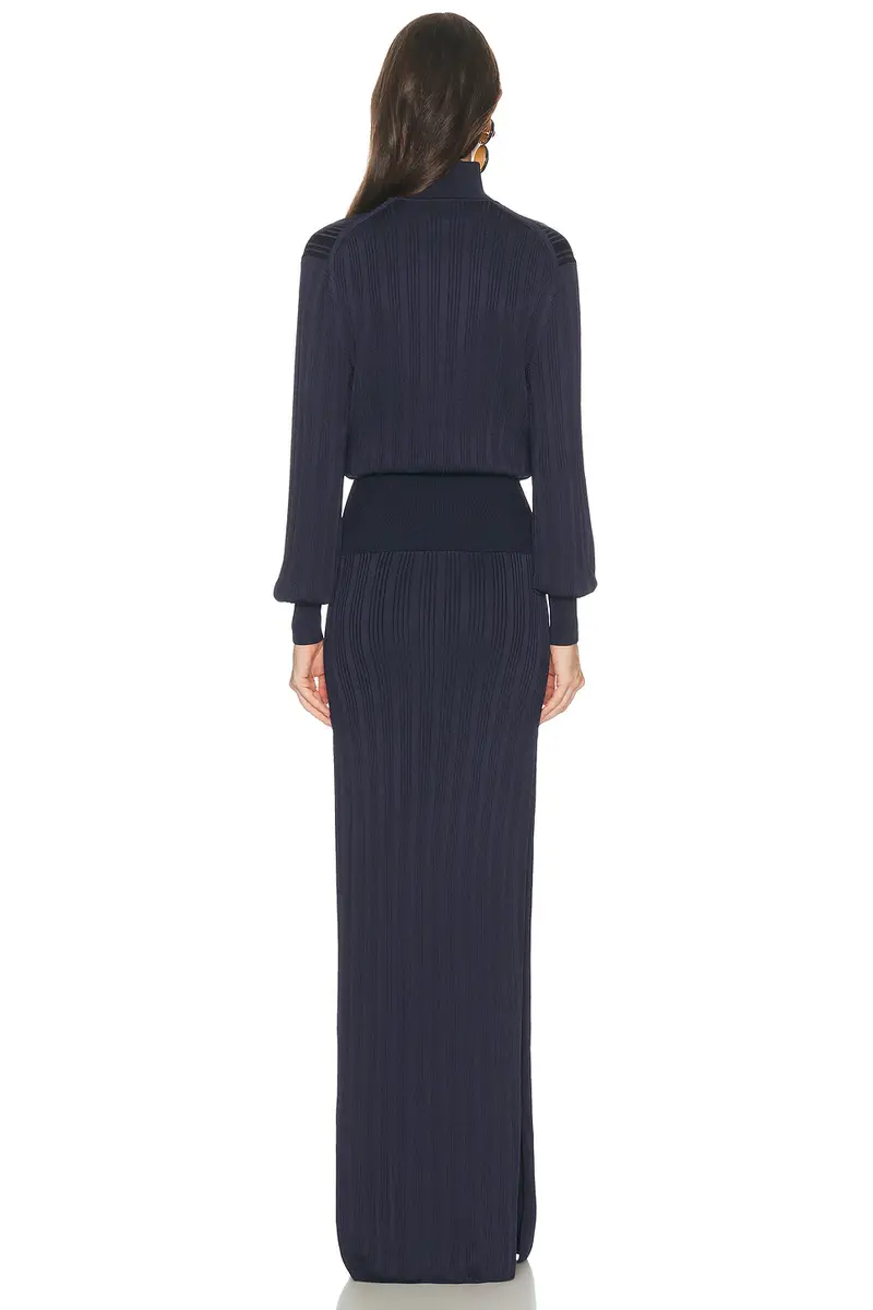 Helsa Justyine Mock Neck Knit Gown | Thumbnail 3 Helsa Justyine Mock Neck Knit Gown | Thumbnail 3