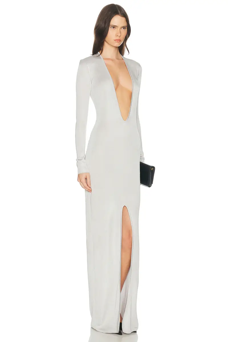 Helsa Monrow Plunge Knit Gown | Thumbnail 2 Helsa Monrow Plunge Knit Gown | Thumbnail 2