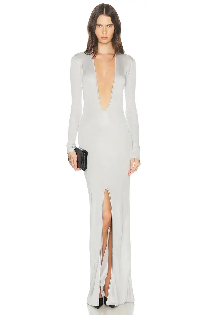 Monrow Plunge Knit Gown Monrow Plunge Knit Gown