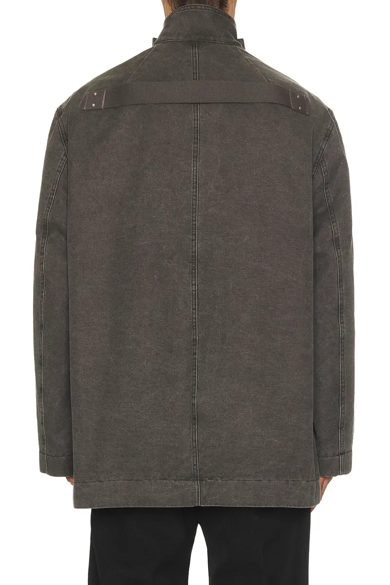 Rick Owens Collared Mac Jacket | Thumbnail 2 Rick Owens Collared Mac Jacket | Thumbnail 2