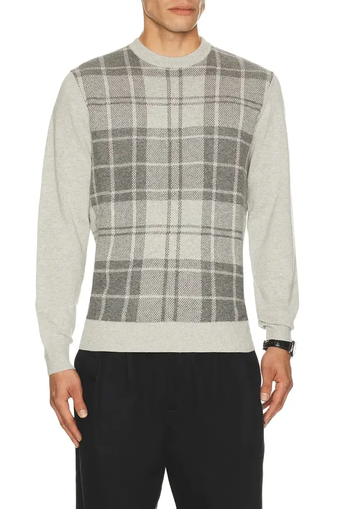 Mineral Tartan Crew Sweater Mineral Tartan Crew Sweater