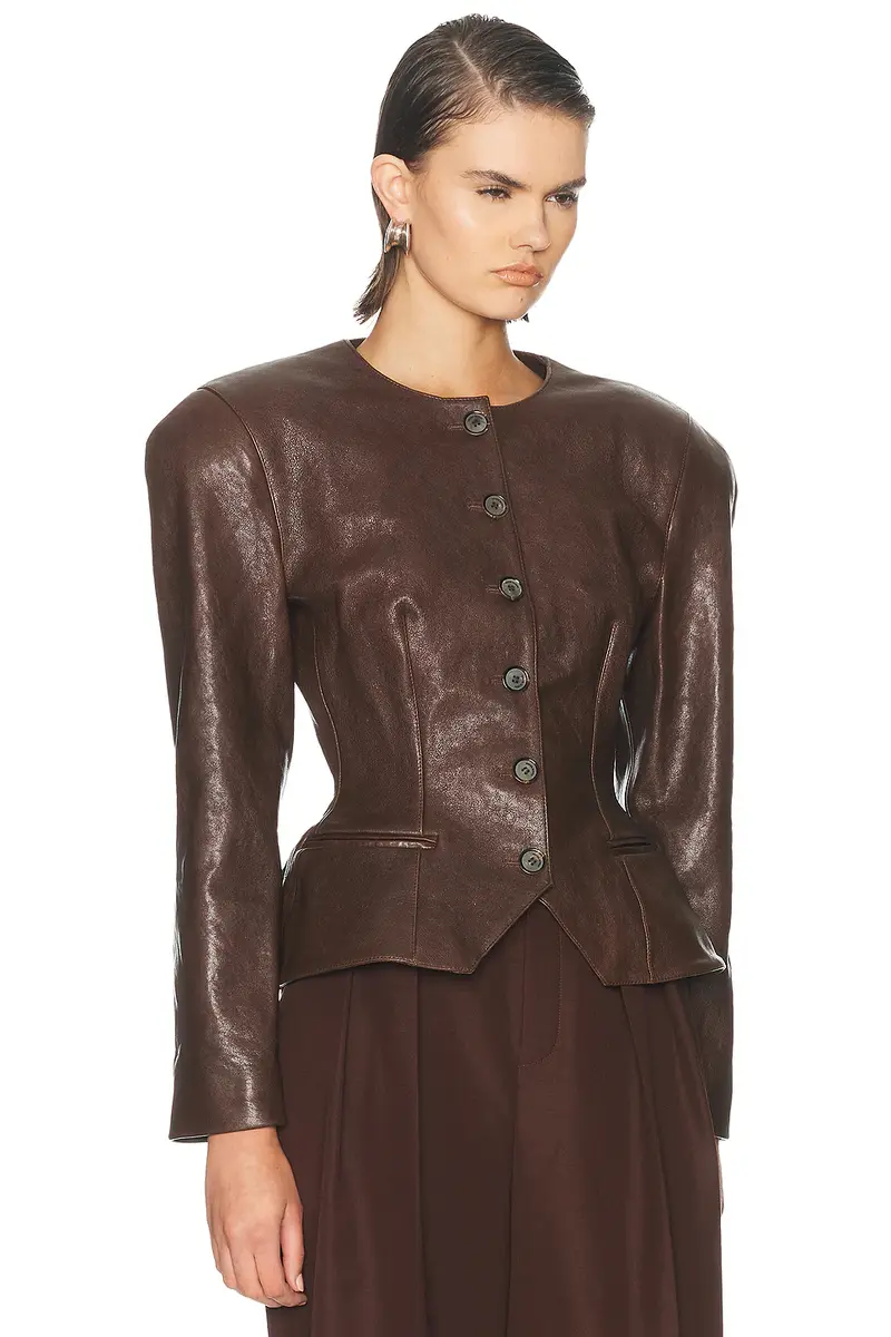 Magda Butrym Leather Jacket | Thumbnail 2 Magda Butrym Leather Jacket | Thumbnail 2