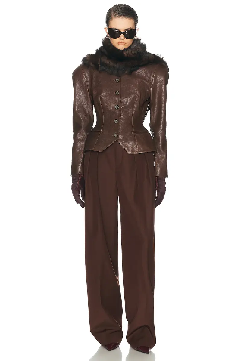 Magda Butrym Leather Jacket | Thumbnail 4 Magda Butrym Leather Jacket | Thumbnail 4