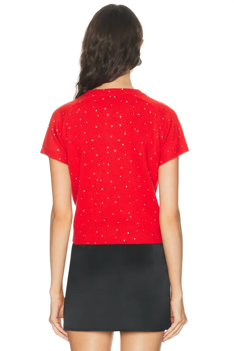 Calle Del Mar Rhinestone Cashmere T-Shirt | Thumbnail 3 Calle Del Mar Rhinestone Cashmere T-Shirt | Thumbnail 3