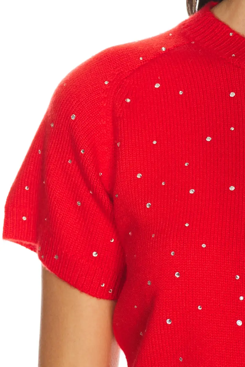 Calle Del Mar Rhinestone Cashmere T-Shirt | Thumbnail 5 Calle Del Mar Rhinestone Cashmere T-Shirt | Thumbnail 5