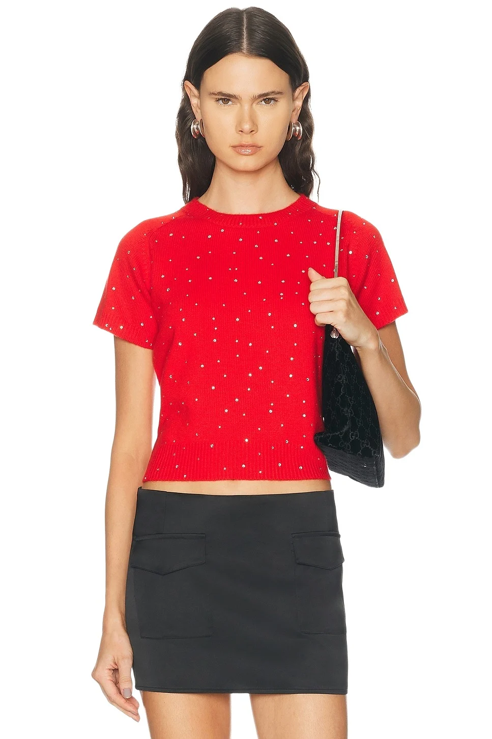 Calle Del Mar Rhinestone Cashmere T-Shirt