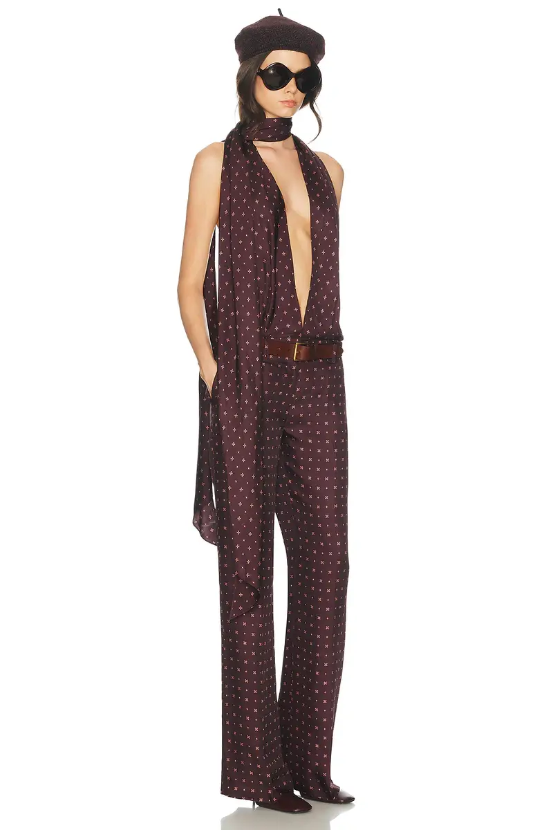 Helsa Scarf Halter Jumpsuit | Thumbnail 2 Helsa Scarf Halter Jumpsuit | Thumbnail 2