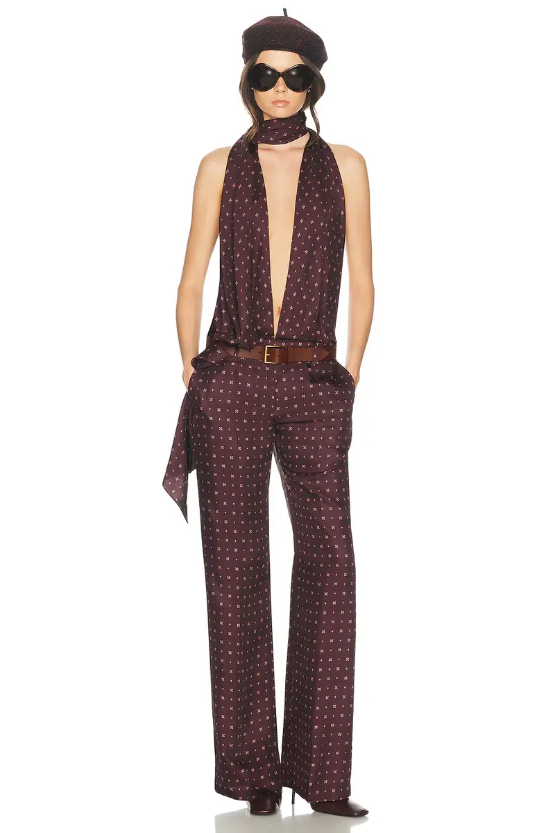 Helsa Scarf Halter Jumpsuit | Thumbnail 4 Helsa Scarf Halter Jumpsuit | Thumbnail 4