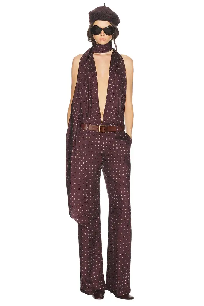Scarf Halter Jumpsuit