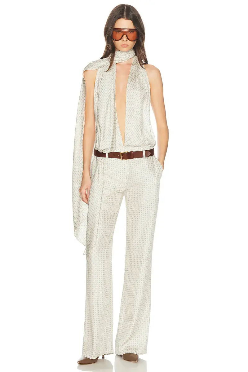 Helsa Scarf Halter Jumpsuit | Thumbnail 2 Helsa Scarf Halter Jumpsuit | Thumbnail 2