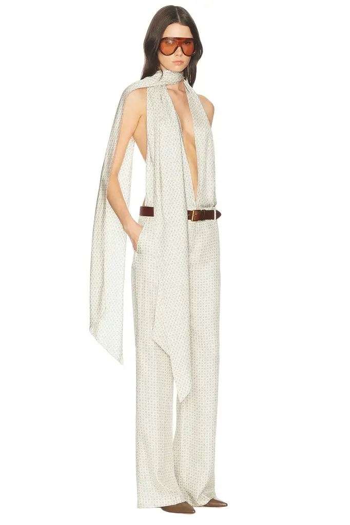 Scarf Halter Jumpsuit