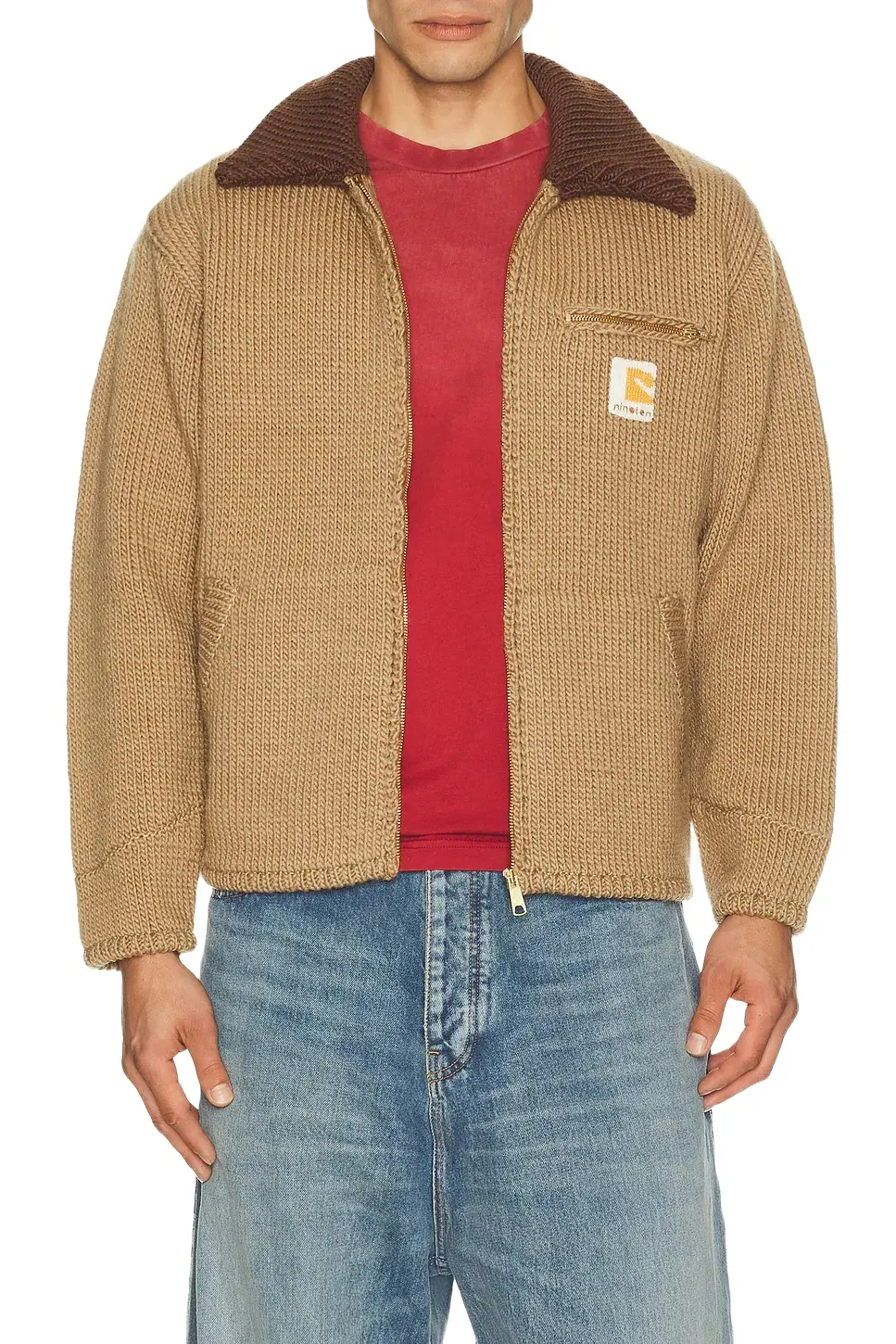 rice nine ten Home Made Knitting Detroit Jacket