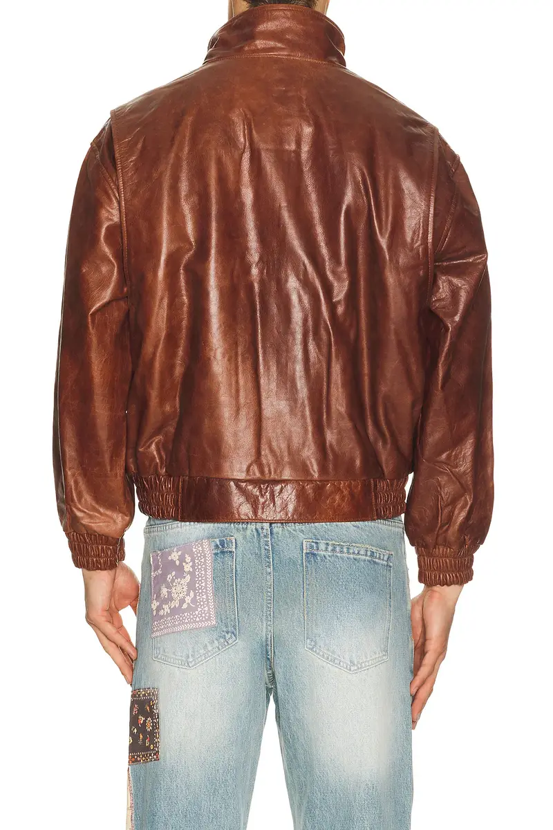 Found Redwood Leather Bomber Jacket | Thumbnail 2