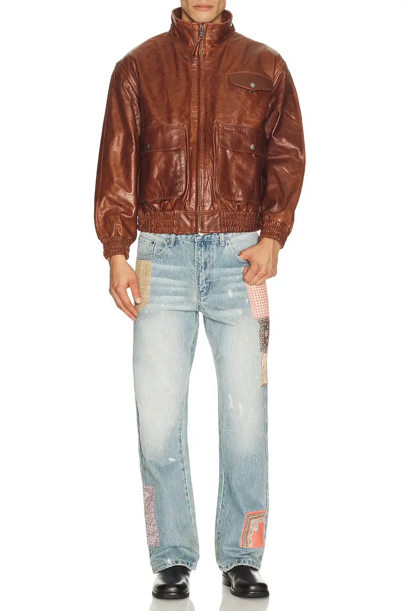 Found Redwood Leather Bomber Jacket | Thumbnail 3