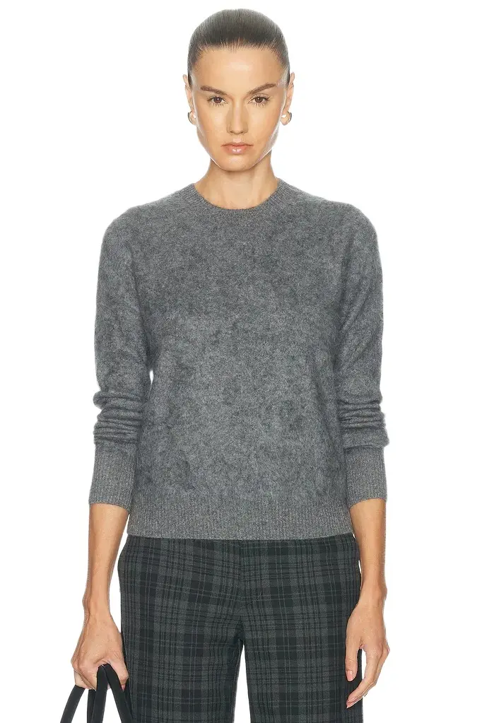 Mink Wash Cashmere Easy Crewneck Sweater Mink Wash Cashmere Easy Crewneck Sweater