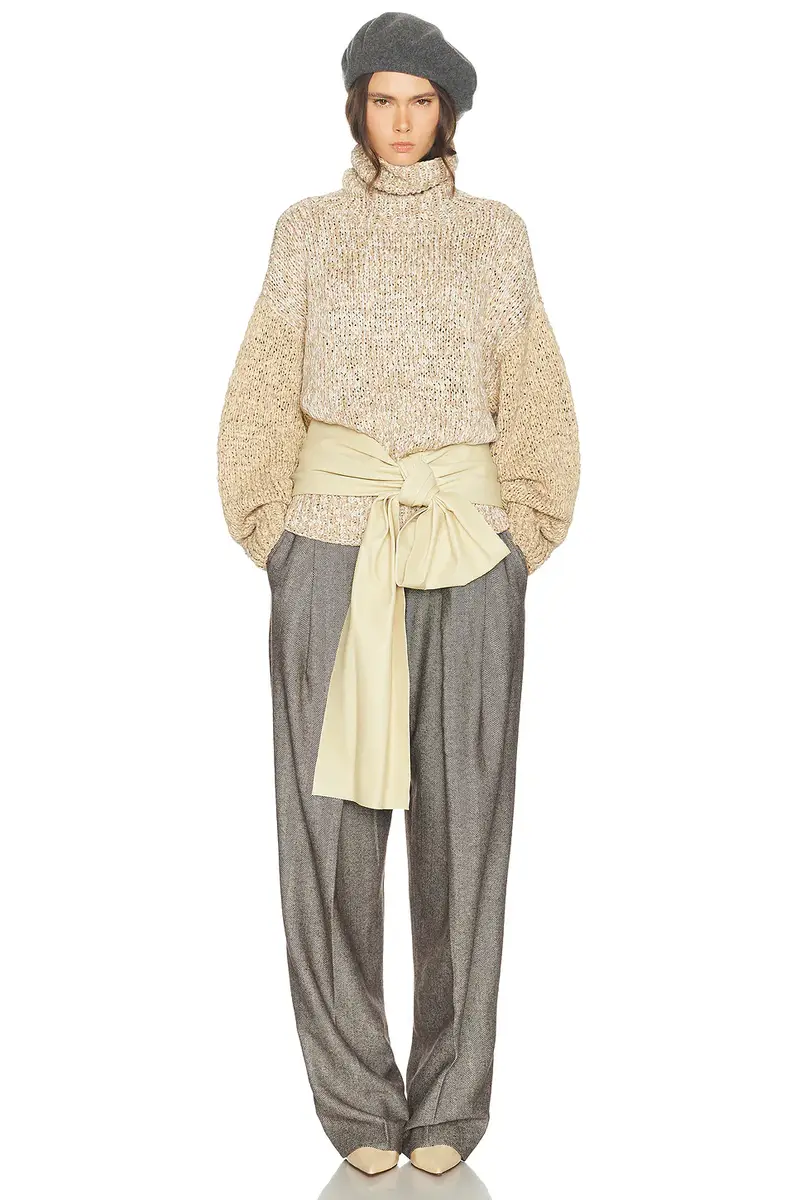 Helsa Carrmen Marled Knit Funnel Neck | Thumbnail 4