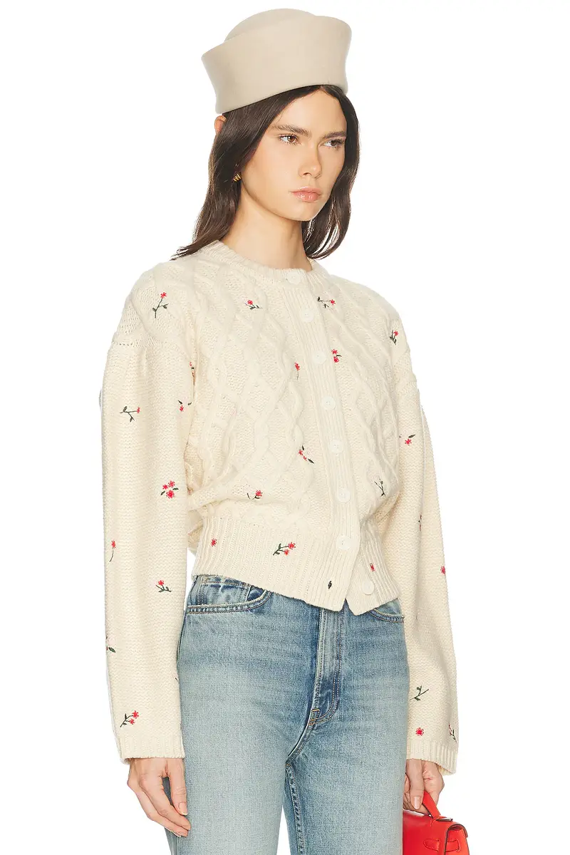 Helsa Jeanette Embroidered Merino Cardigan | Thumbnail 2 Helsa Jeanette Embroidered Merino Cardigan | Thumbnail 2