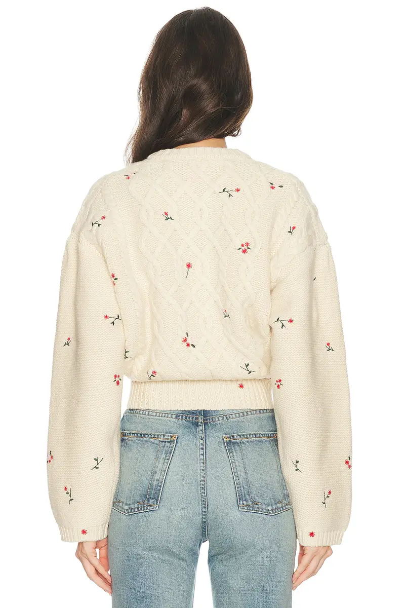 Helsa Jeanette Embroidered Merino Cardigan | Thumbnail 3 Helsa Jeanette Embroidered Merino Cardigan | Thumbnail 3