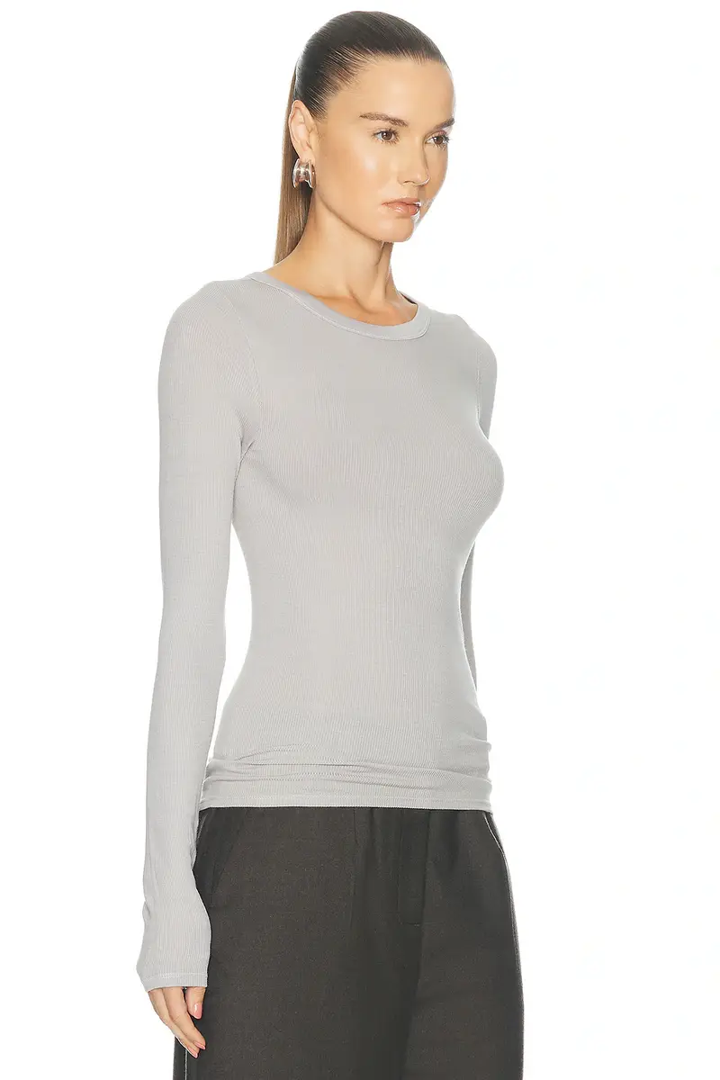 ENZA COSTA Silk Rib Essential Crewneck Top | Thumbnail 2 ENZA COSTA Silk Rib Essential Crewneck Top | Thumbnail 2