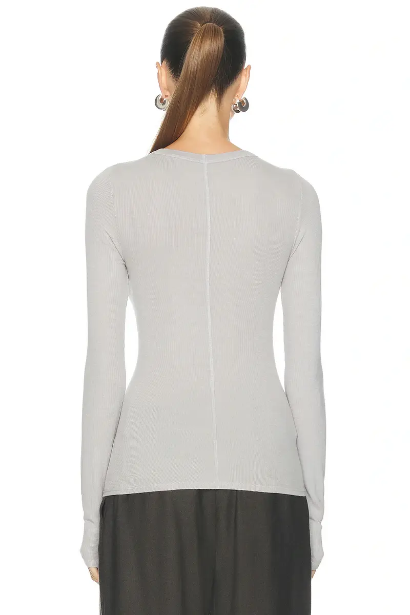 ENZA COSTA Silk Rib Essential Crewneck Top | Thumbnail 3 ENZA COSTA Silk Rib Essential Crewneck Top | Thumbnail 3