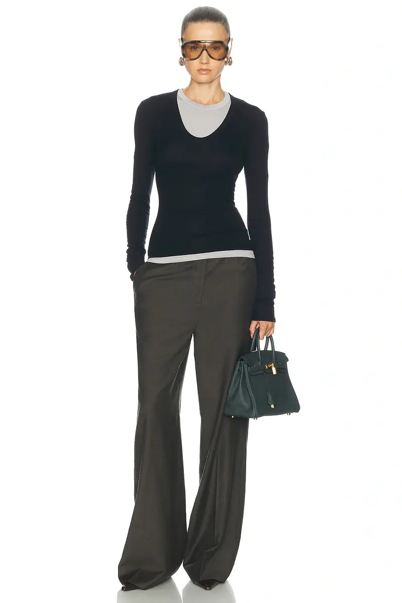 ENZA COSTA Silk Rib Essential Crewneck Top | Thumbnail 4 ENZA COSTA Silk Rib Essential Crewneck Top | Thumbnail 4