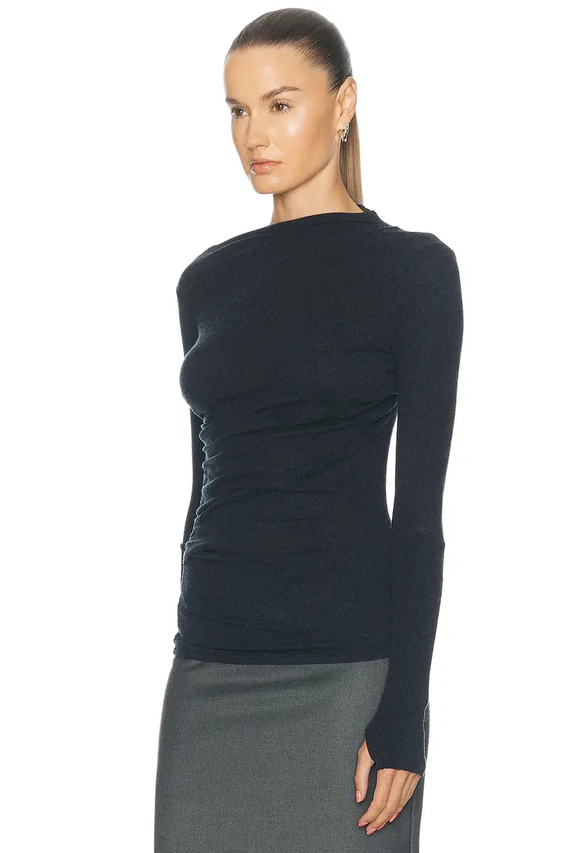 ENZA COSTA Cashmere Jersey Twist Top | Thumbnail 3 ENZA COSTA Cashmere Jersey Twist Top | Thumbnail 3